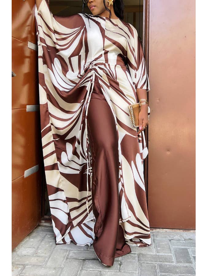 Chicto - Wholesale Set met top en broek (GEEN Loungewear) - Dames - Tweedelige Set met Trekkoord Top & Broek3