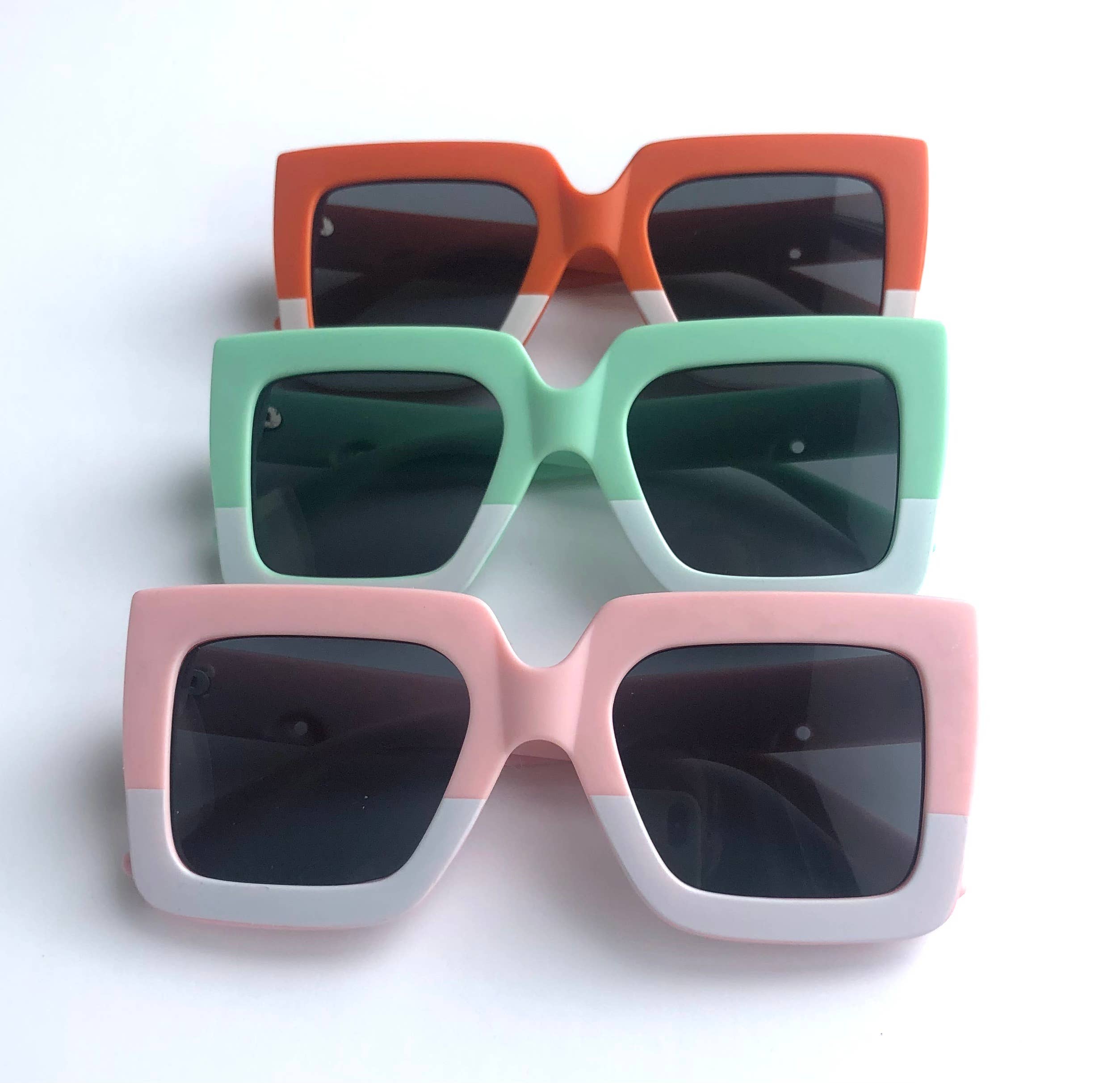 iconic mi - Vendita all'ingrosso Occhiali da sole - Bambini - Occhiali da sole per bambini Retro Square Two Tone7