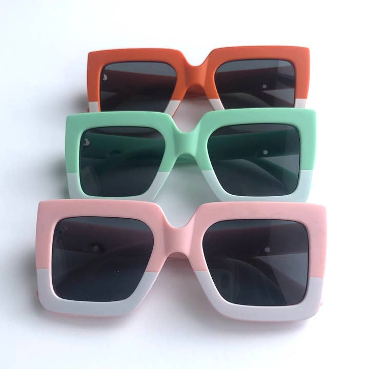 iconic mi - Wholesale Sunglasses – kids - Kids Sunglasses Retro Square Two Tone7