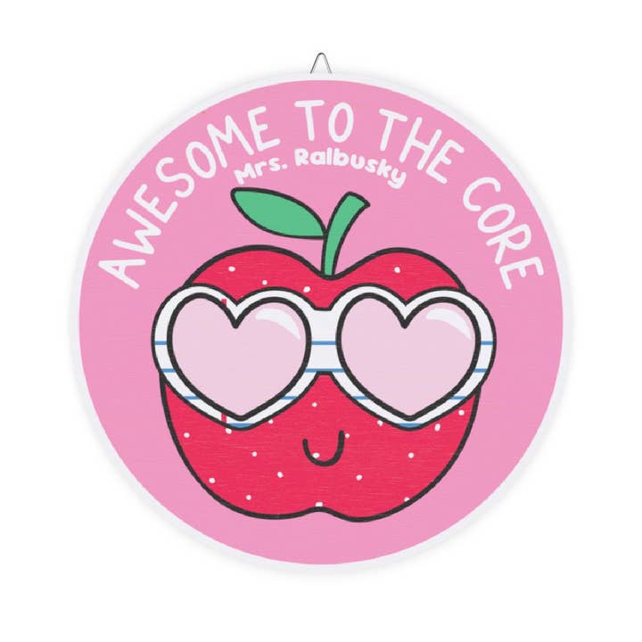 Panneau en bois personnalisé "Génial jusqu'au cœur" pour la vente par Schoolgirl Style