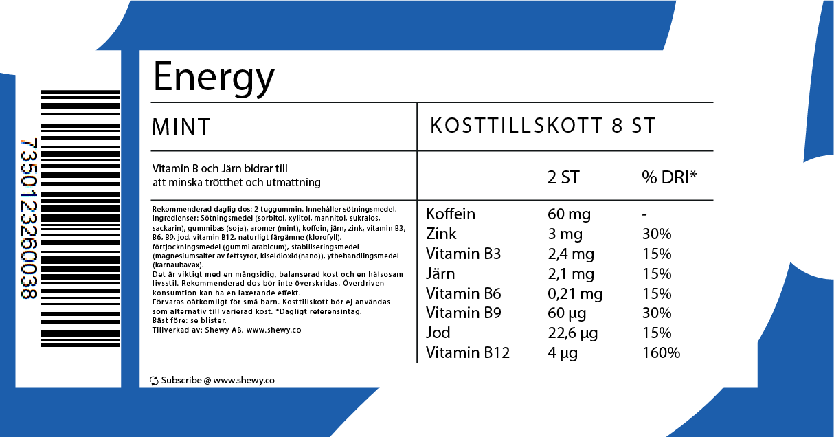 Shewy - Wholesale Chewing Gum - Shewy Energy1