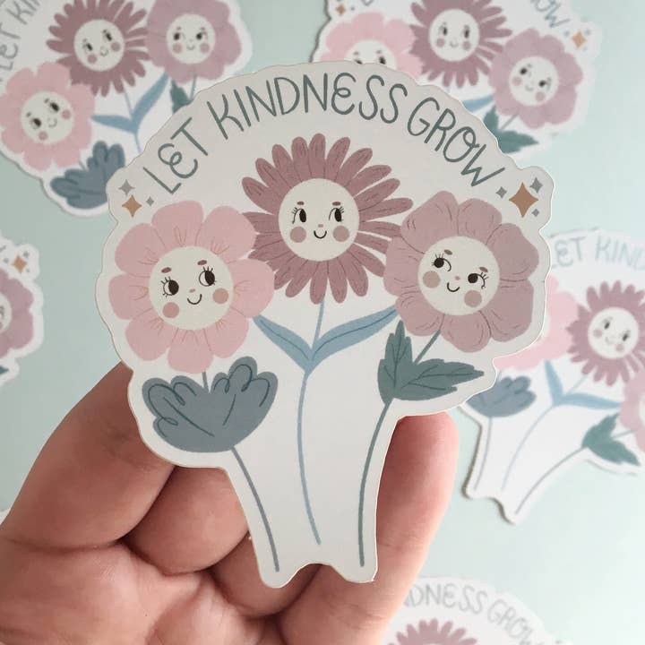 Autocollant en vinyle métallique mignon et inspirant pour la vente par Miranda Lynn Designs