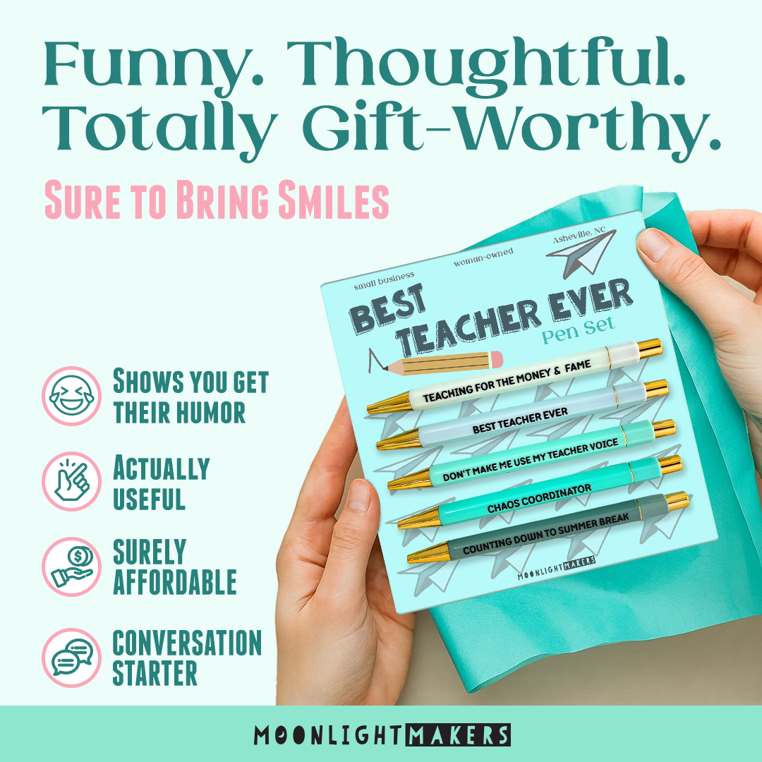 Moonlight Makers – Großhandel Stift – Best Teacher Ever - Stiftset – Geschenk zur Lehreranerkennung3