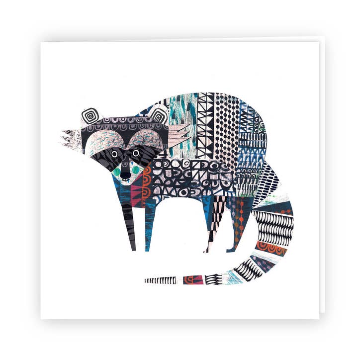 racoon greetings card for wholesale by Clare Youngs