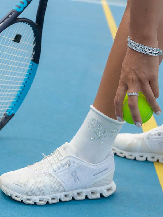 TENNIS RACKET CRYSTAL SOCKS for wholesale by limlim