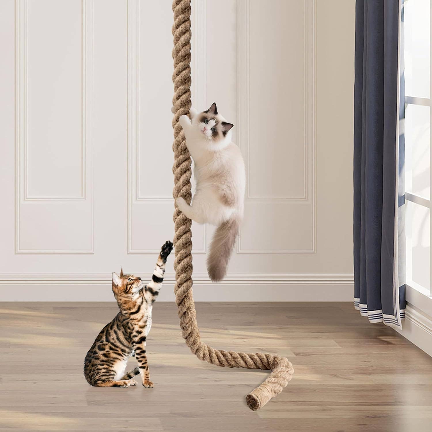 VIGOR – wholesale Pet scratcher – Cat – Cat Climbing Rope with Hook for Ceiling & Wall Mounted6