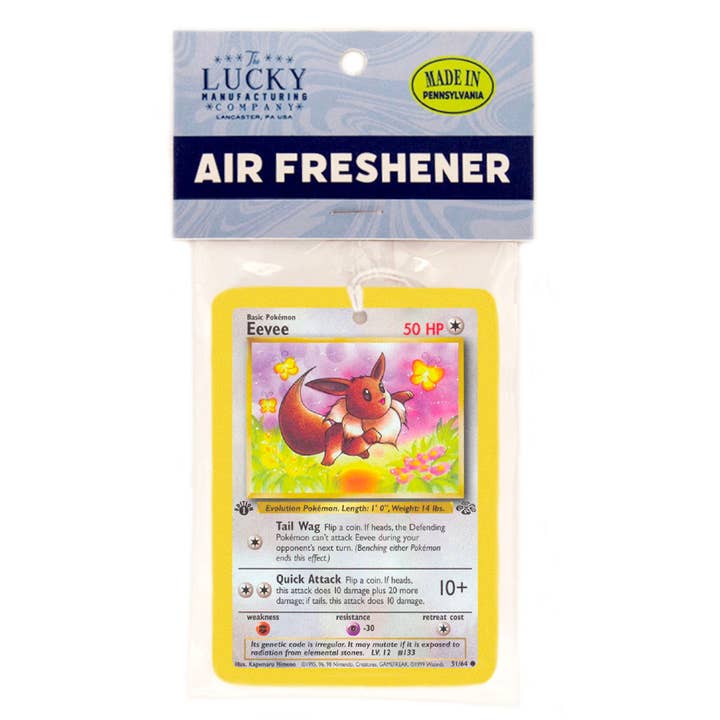 Lucky Mfg. Co. - Wholesale Car Freshener - Unisex - Eevee Pokemon Card Air Freshener2