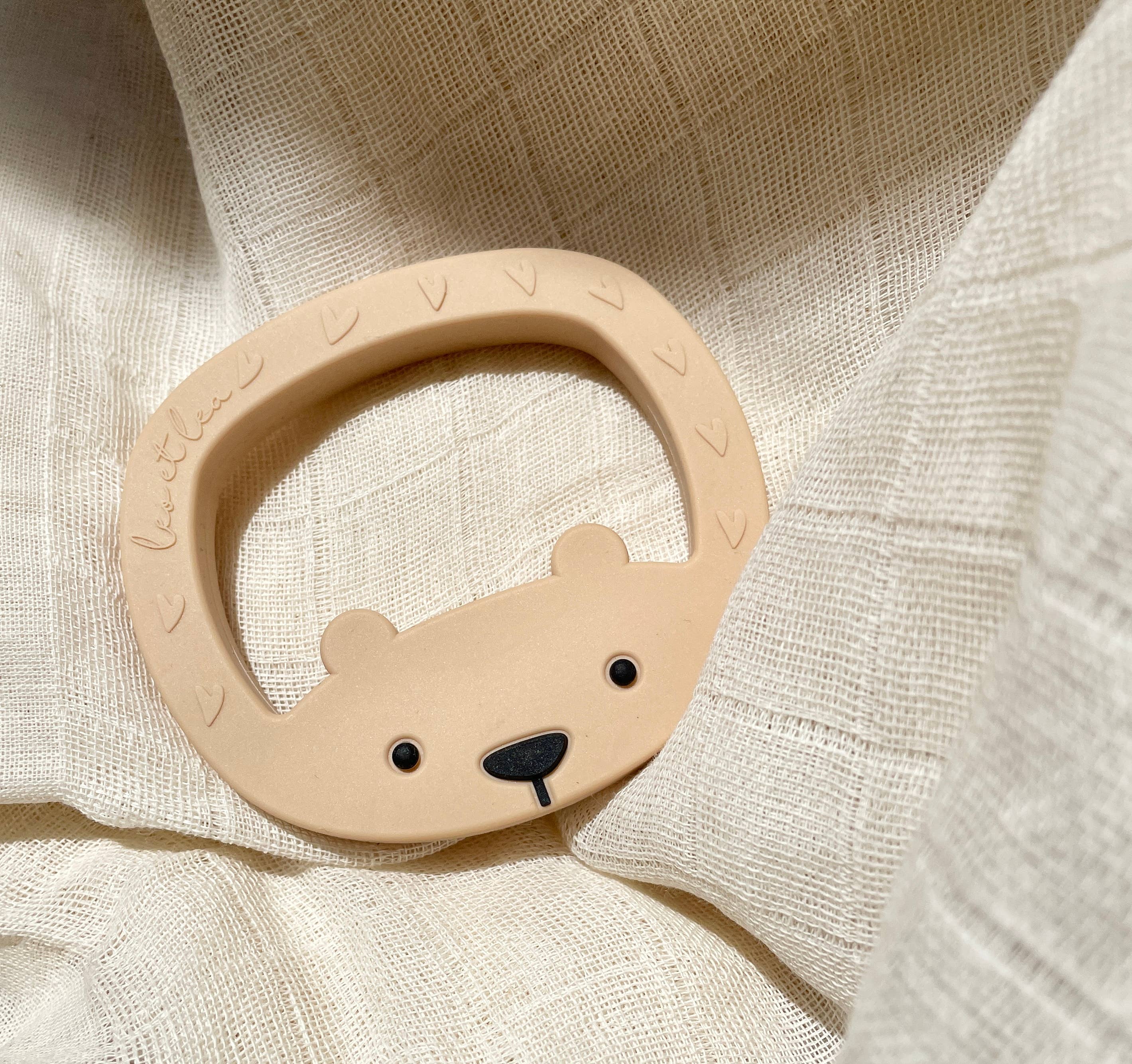 leo et lea france - Vente Anneau de dentition sans clip – bébé - Anneau de dentition petit ours, Montessori, leo et lea4