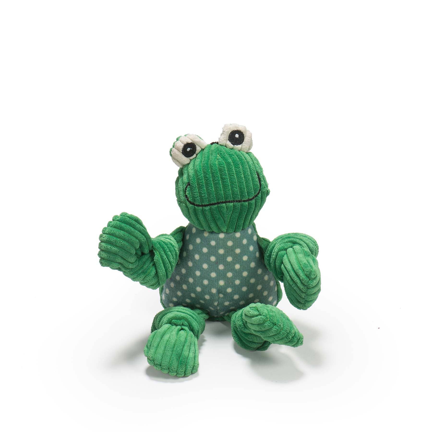 HuggleGroup - Vendita all'ingrosso Peluche - Cani - Fergie Frog Knottie® giocattolo di peluche per cani0
