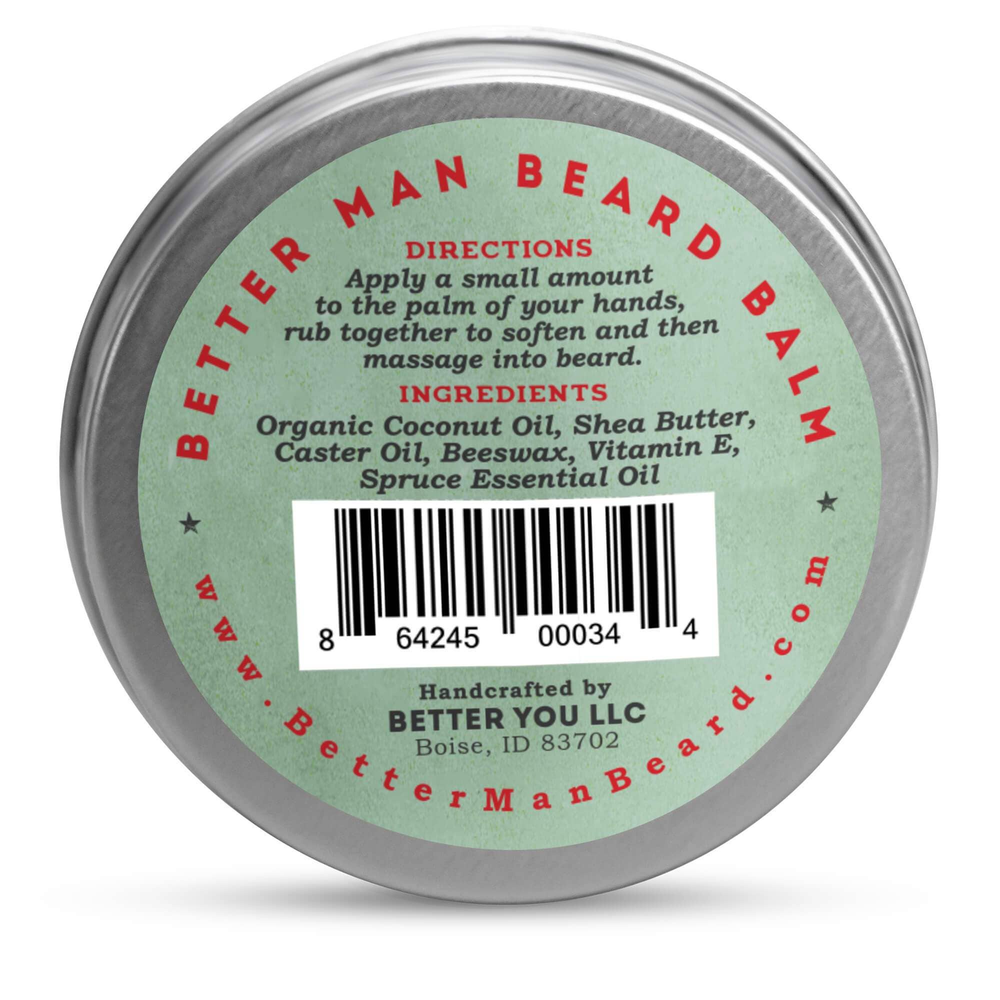 Better Man Beard - Wholesale Beard Styling Product - Spruce Beard Balm1