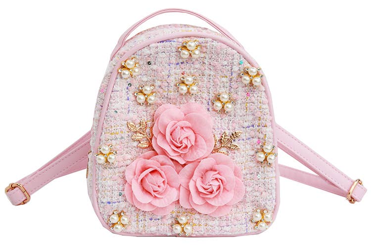 Sparkle Sisters by Couture Clips - Wholesale Backpack - Kids - Rose Tweed Backpack1