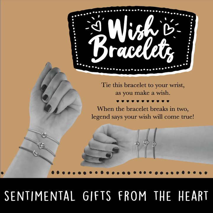 Novelty Brands - Wholesale Charm/Dangle Bracelet - WISH BRACELET 12 PIECES PER DISPLAY