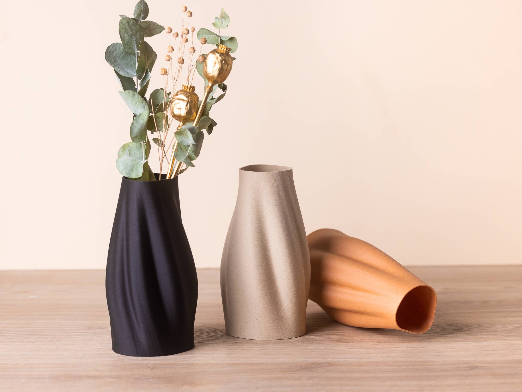 Copo Design - Wholesale Vase - Dried flowers Vase - Wood based - Plastic free - Twist6