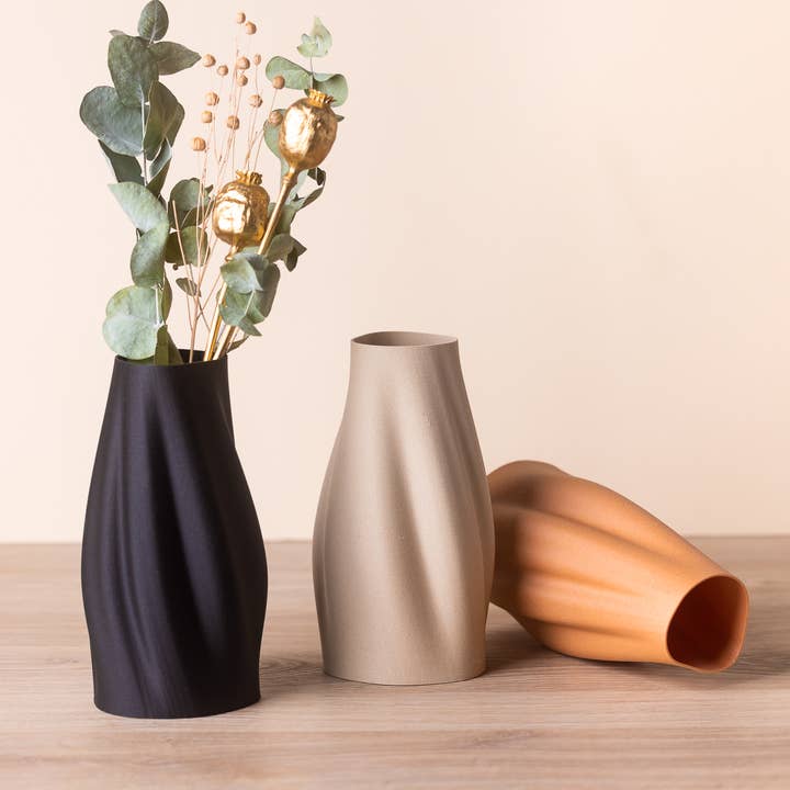 Copo Design - Wholesale Vase - Dried flowers Vase - Wood based - Plastic free - Twist6