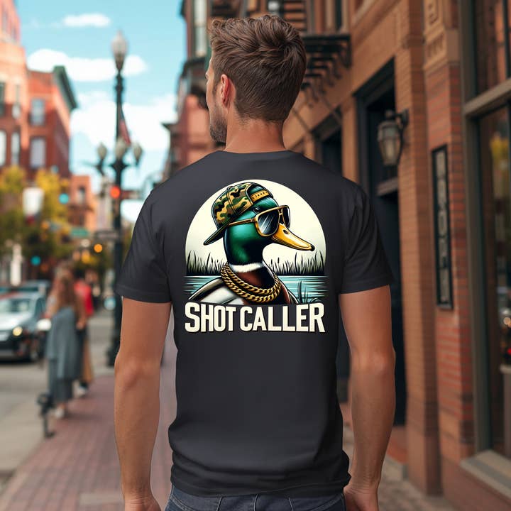 Mens Shot Caller Graphic Tee for wholesale by ZZ Threadz