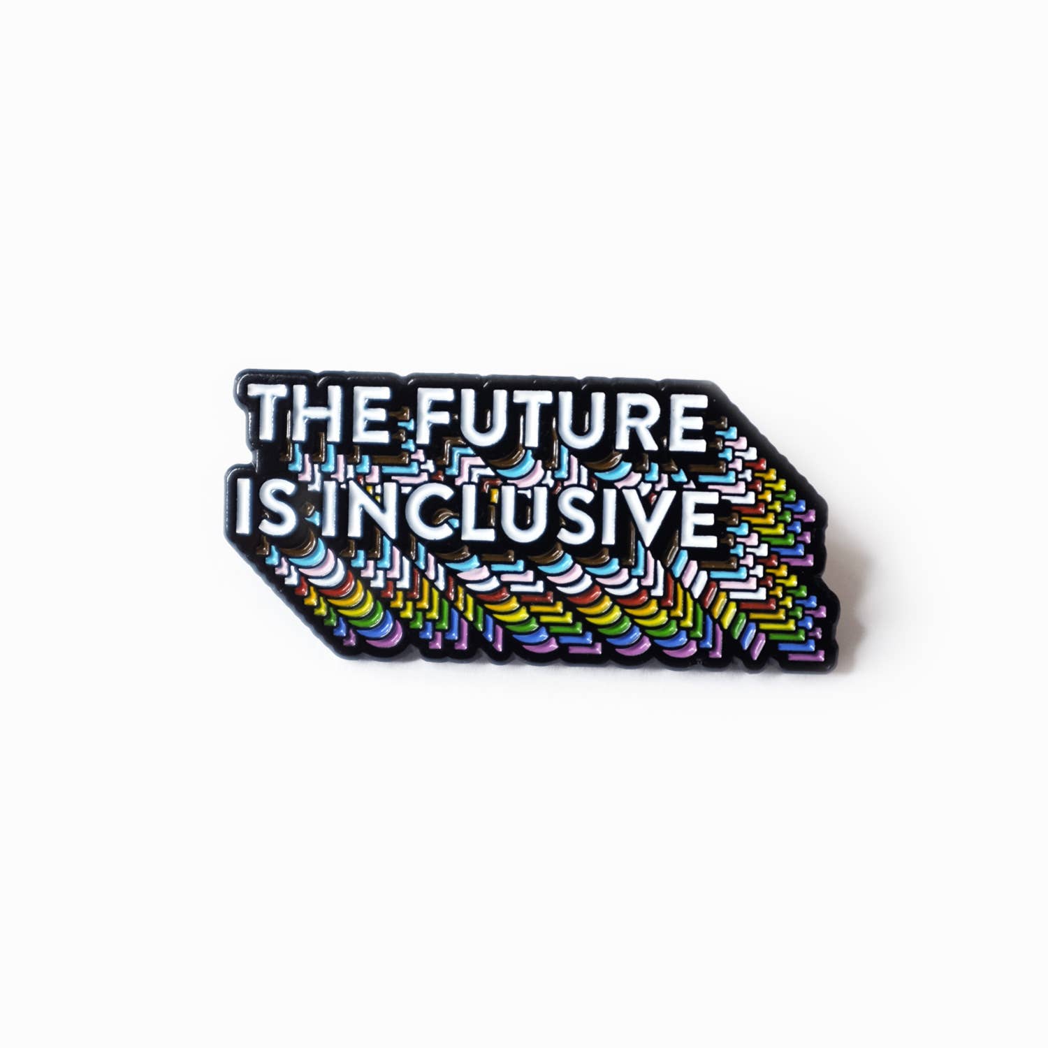 Bianca's Design Shop - Wholesale Lapel Pin/Button - The Future is Inclusive Rainbow Pin1
