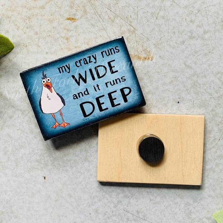 Mon fou s'étend largement, aimant, aimant drôle, aimant de réfrigérateur pour la vente par North Fork Mercantile