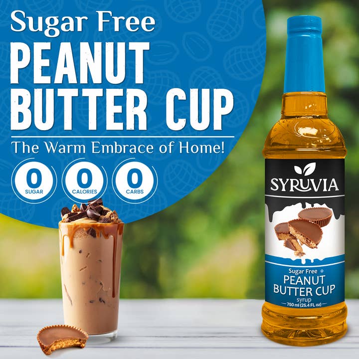 Syruvia - Wholesale Flavored Syrup - Sugar-Free Peanut Butter Cup Syrup1