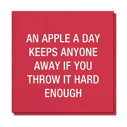 Een appel per dag houdt iedereen weg... Servetten voor wholesale door About Face Designs