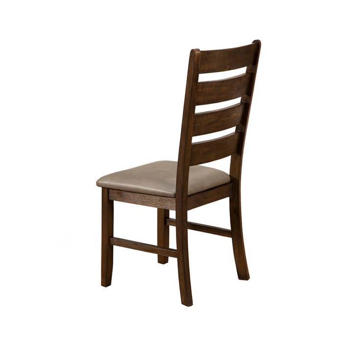 Chaises de salle à manger en noyer foncé vieilli, lot de 2 pour la vente par IDEAZ International LLC