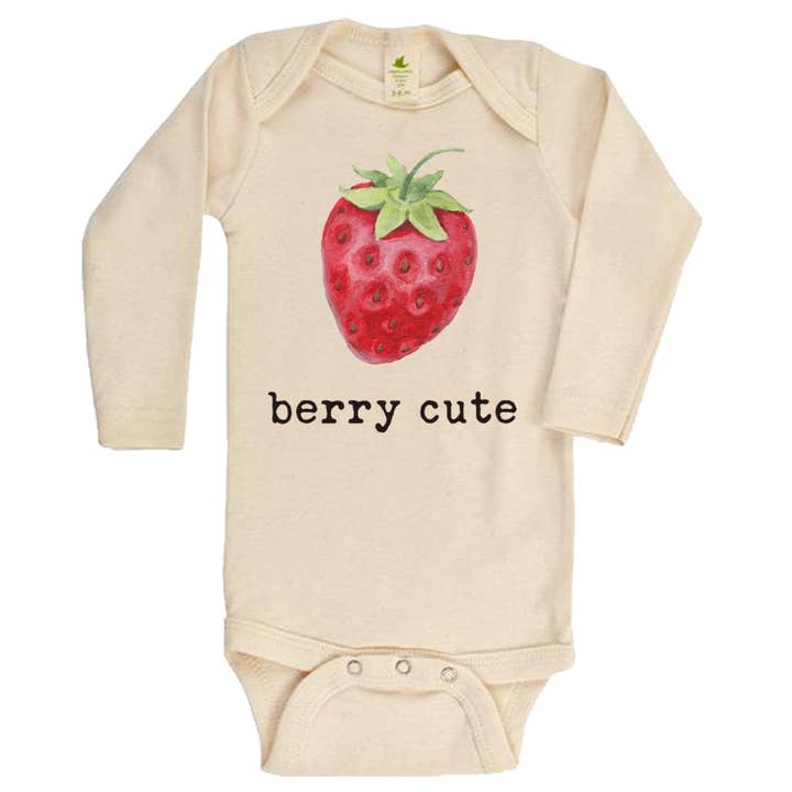 „Berry Cute“ Langärmeliger Bio-Body für den Großhandel von House Of Luna