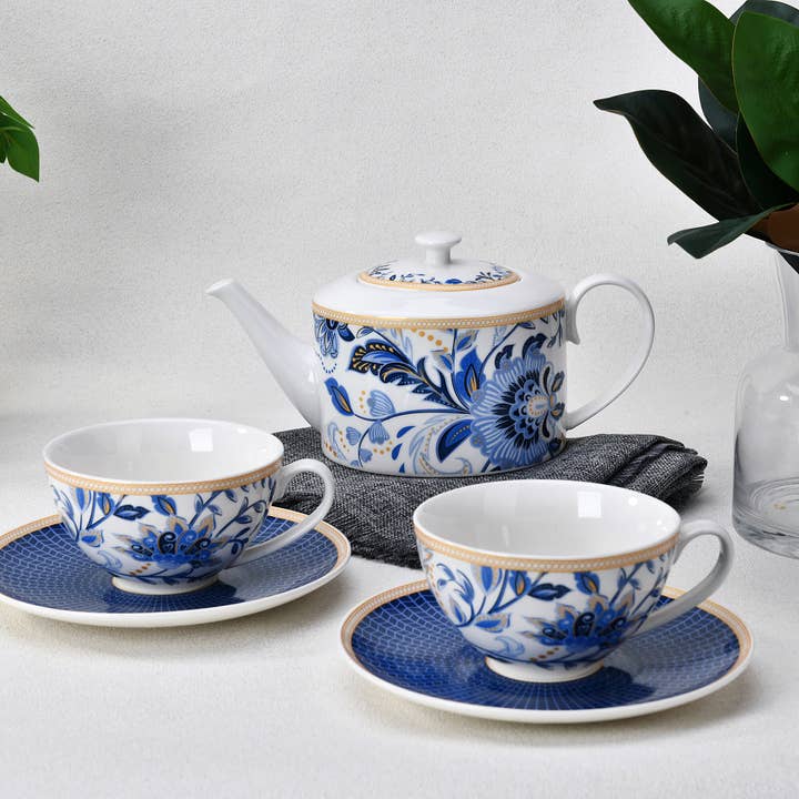 STP - Wholesale Tea Set - Melodie de Fleurs Porcelain Tea Set of 5 pcs