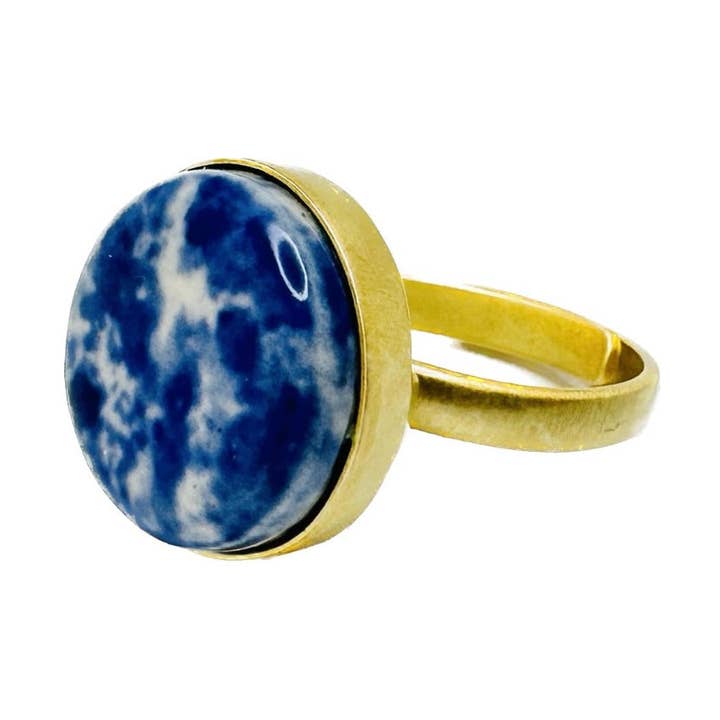 Ceramic Blue Ring for wholesale by MERRY DOVE