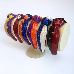 FOOTBALL embroidered charm bracelet / Game Day Football Bracelet