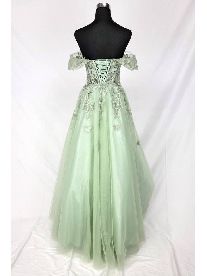 Chicas - Wholesale Dress – Women's - Off the Shoulder Dress With Butterflies C35017