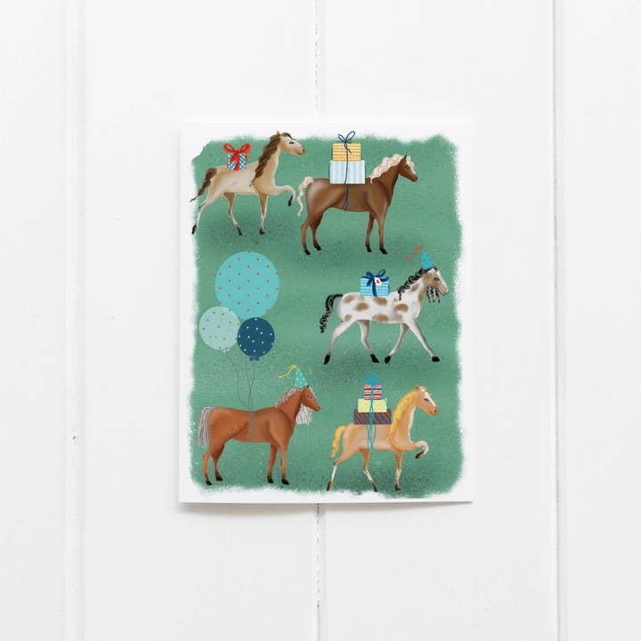 Ramus & Co. – wholesale Birthday card – Horse Party Greeting Card1