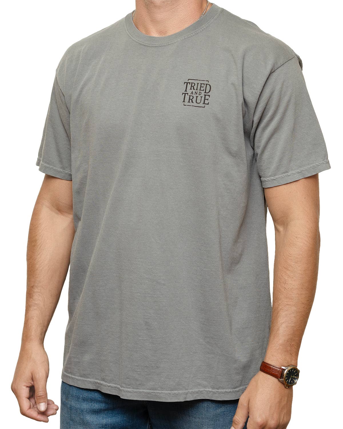 Soldier Skull Grey Short-Sleeve T-Shirt for wholesale on Faire1