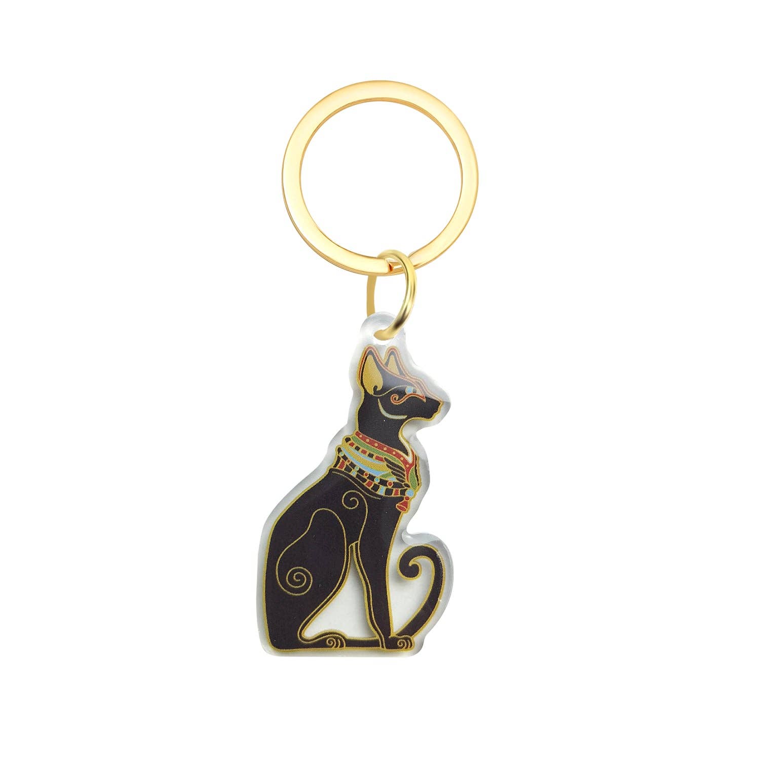 Real Sic - Wholesale Keychain - Unisex - Egyptian Cat Acrylic Keychain- Museum Souvenir Ancient Egypt