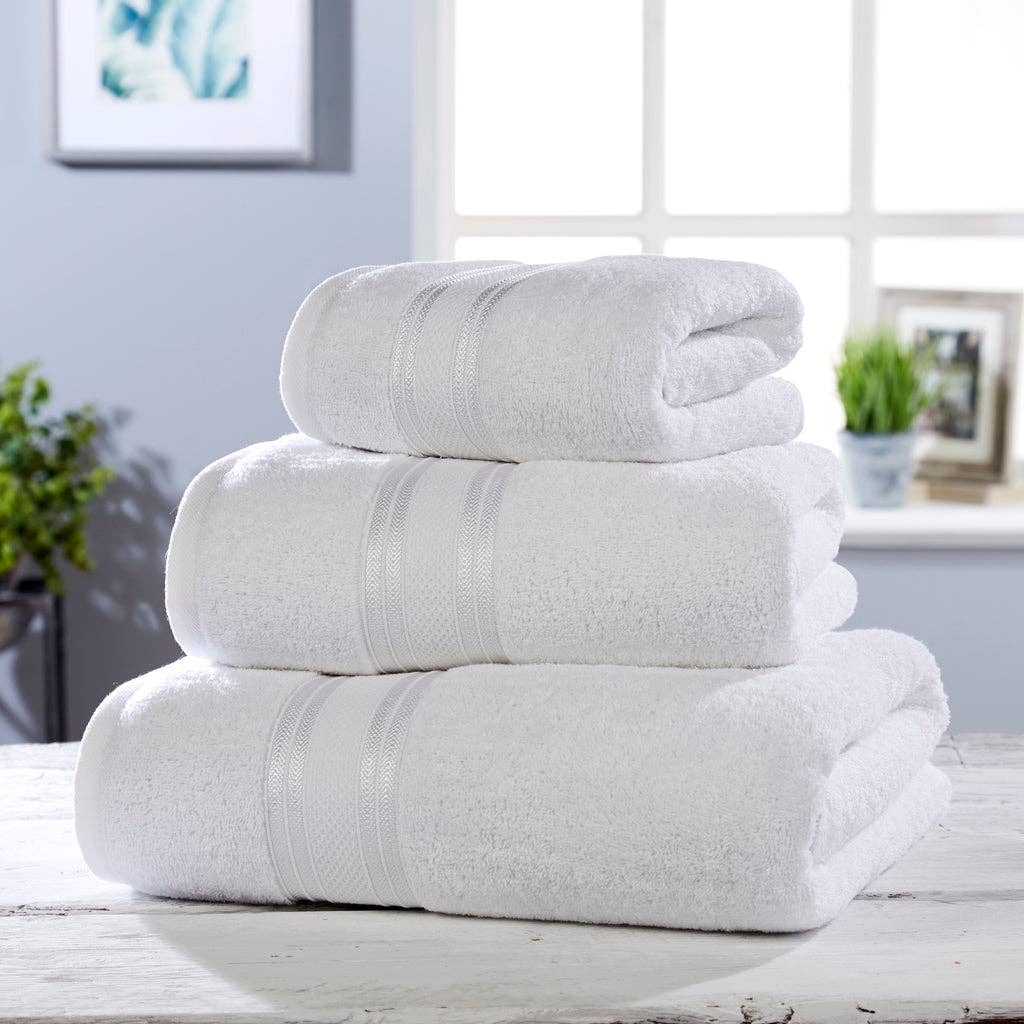 Vantona – wholesale  – White plain dye towel0