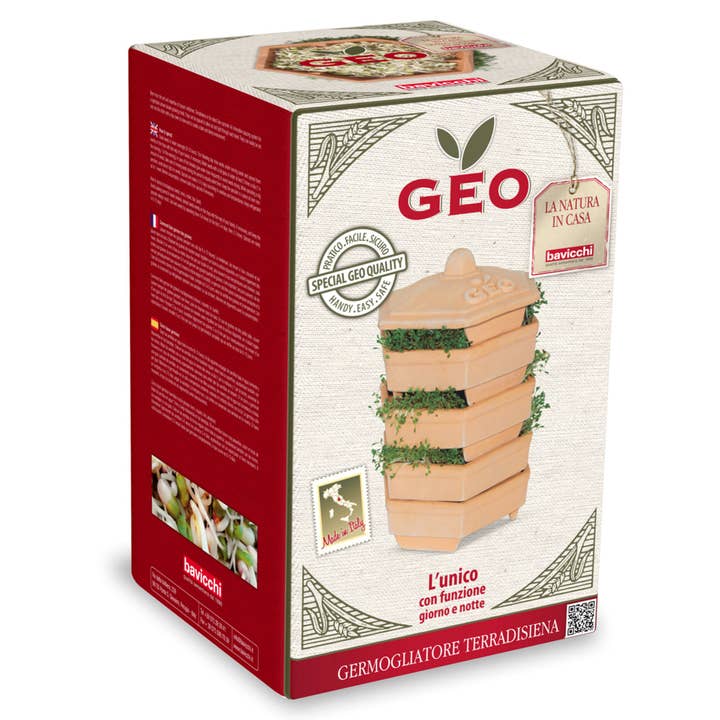 GEO Sprouter "Terradisiena" – Natural Clay. Easy-to-Use, Durable, Eco-Friendly for wholesale by Food To Live