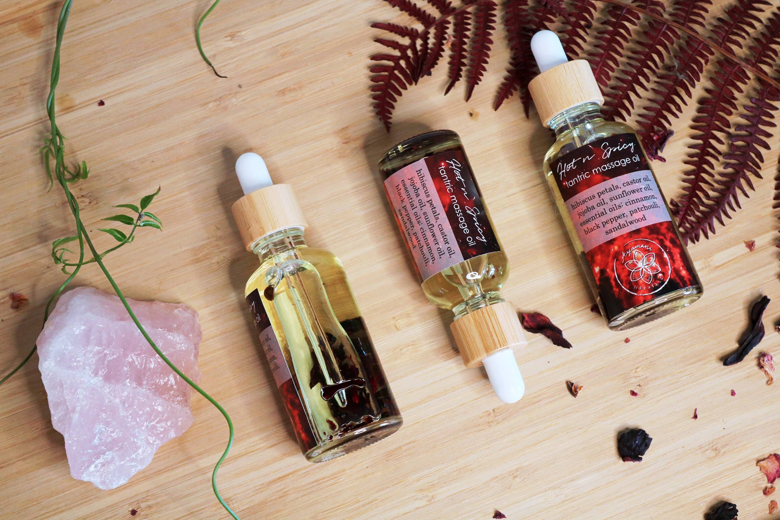 Ayamani Naturals - Venta al por mayor Aceite/gel de masaje - Aceite de Masaje Tántrico Picante y Caliente con Aceites Esenciales9