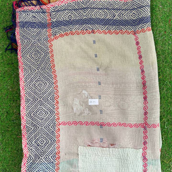 bhavnas boutique - Wholesale Quilt - Vintage Textiles Cotton Throw kantha Stitch Quilt, Blanket6
