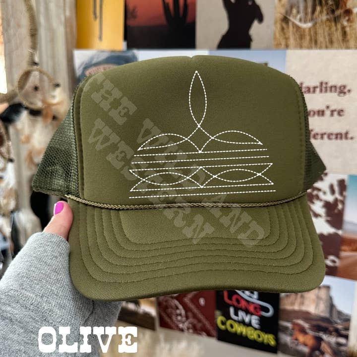 The Wild and Western - Wholesale Trucker Hat - Unisex - Boot Stitch Trucker Hat1