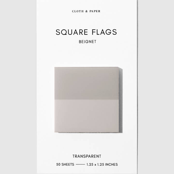 Cloth & Paper - Wholesale Bookmark - Square Transparent Page Flags11