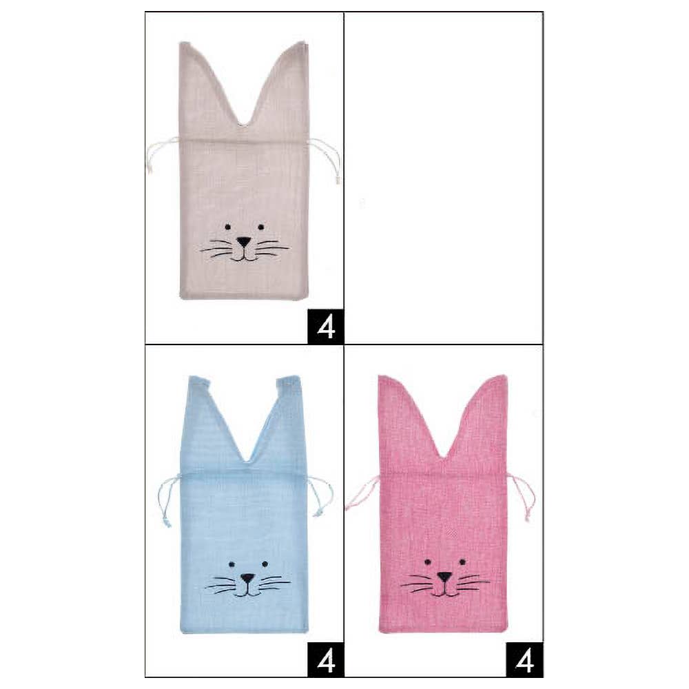 Sensibling Corp. - Wholesale Gift Bag Set/Pack - 12PCS - Bunny Fabric Gift Bags1