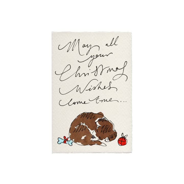 Christmas Wishes (Dog) Card for wholesale by Scribble & Daub