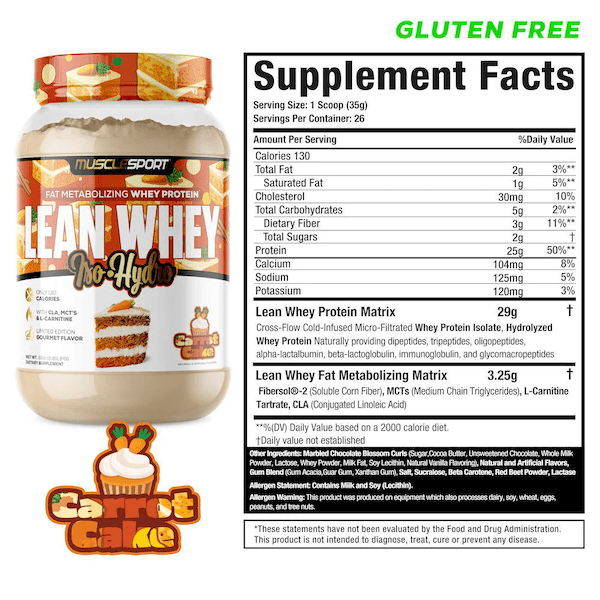 MuscleSport - Wholesale Protein/superfood powder - Lean Whey® Iso Hydro Gourmet Protein 2lb - Limited Edition13