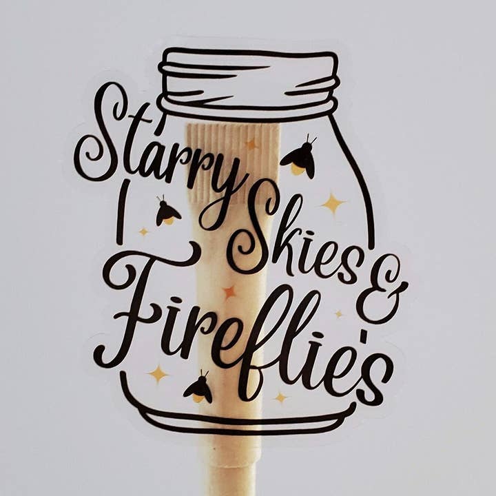 Fig Tree Works - Wholesale Sticker - Fireflies Clear Vinyl Sticker