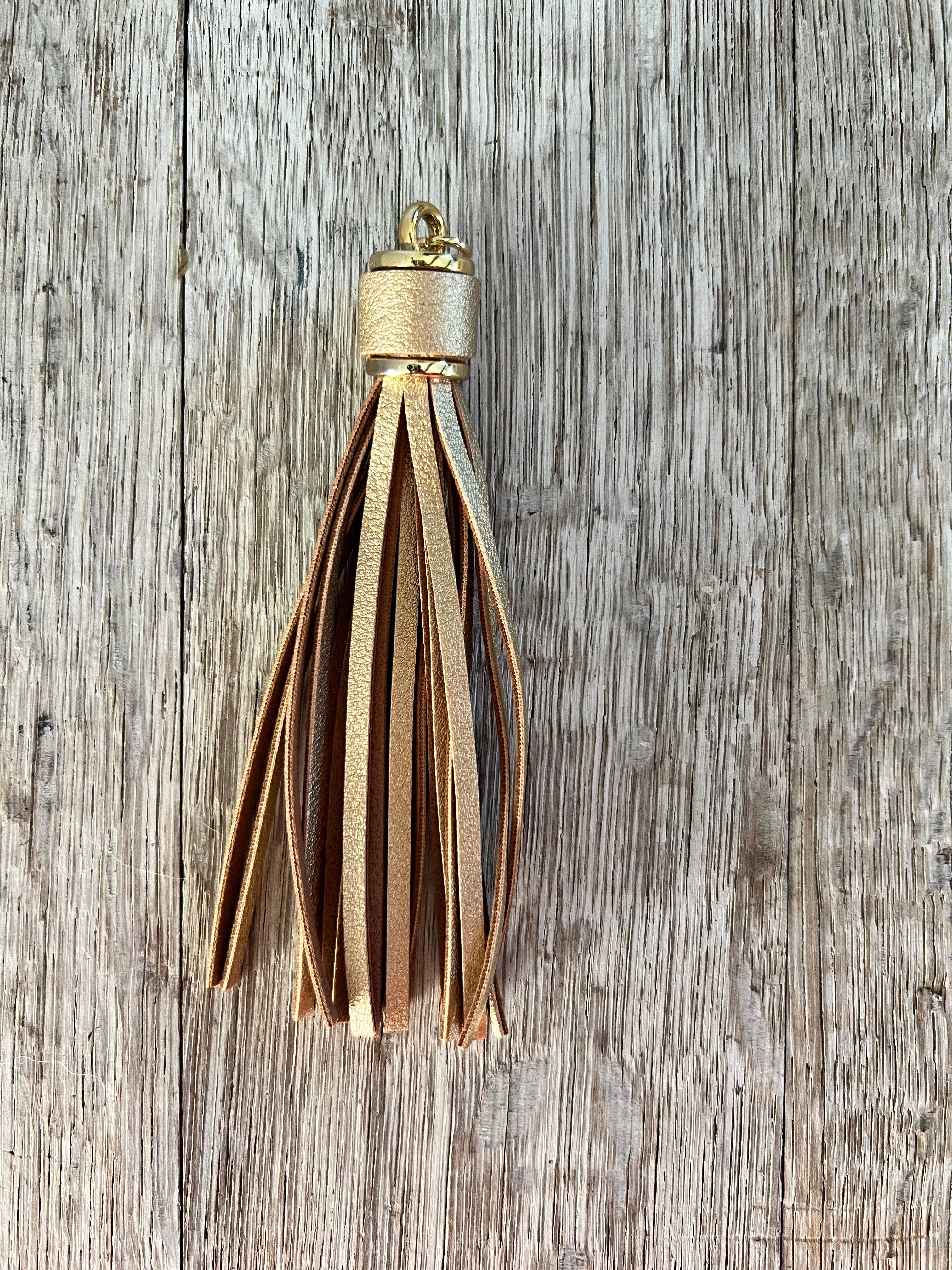 KW Custom Creations - Wholesale Tassel Earrings - 4” Faux Leather Tassel6