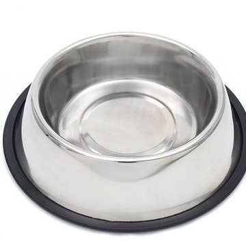 Non-Tip Anti-Skid Stainless Steel Bowl for wholesale by QT Dog, LLC
