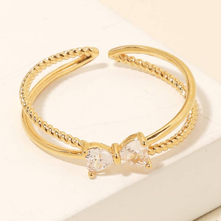 Anarchy Street - Wholesale Multi-Stone Ring - Ribbon Bow Ring0