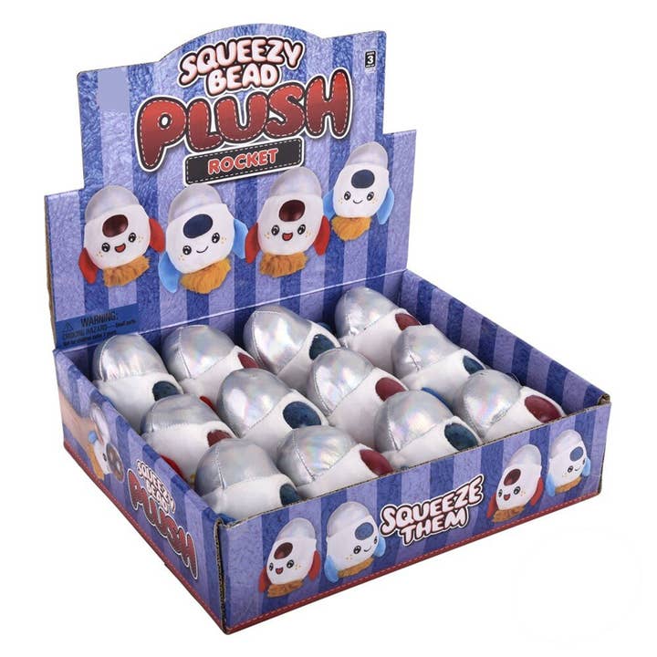 Holiday Farm - Venta al por mayor Peluche - Niños y bebés - Juguete Antiestrés de Peluche con Cuentas Apretables de Cohete y Espacio6