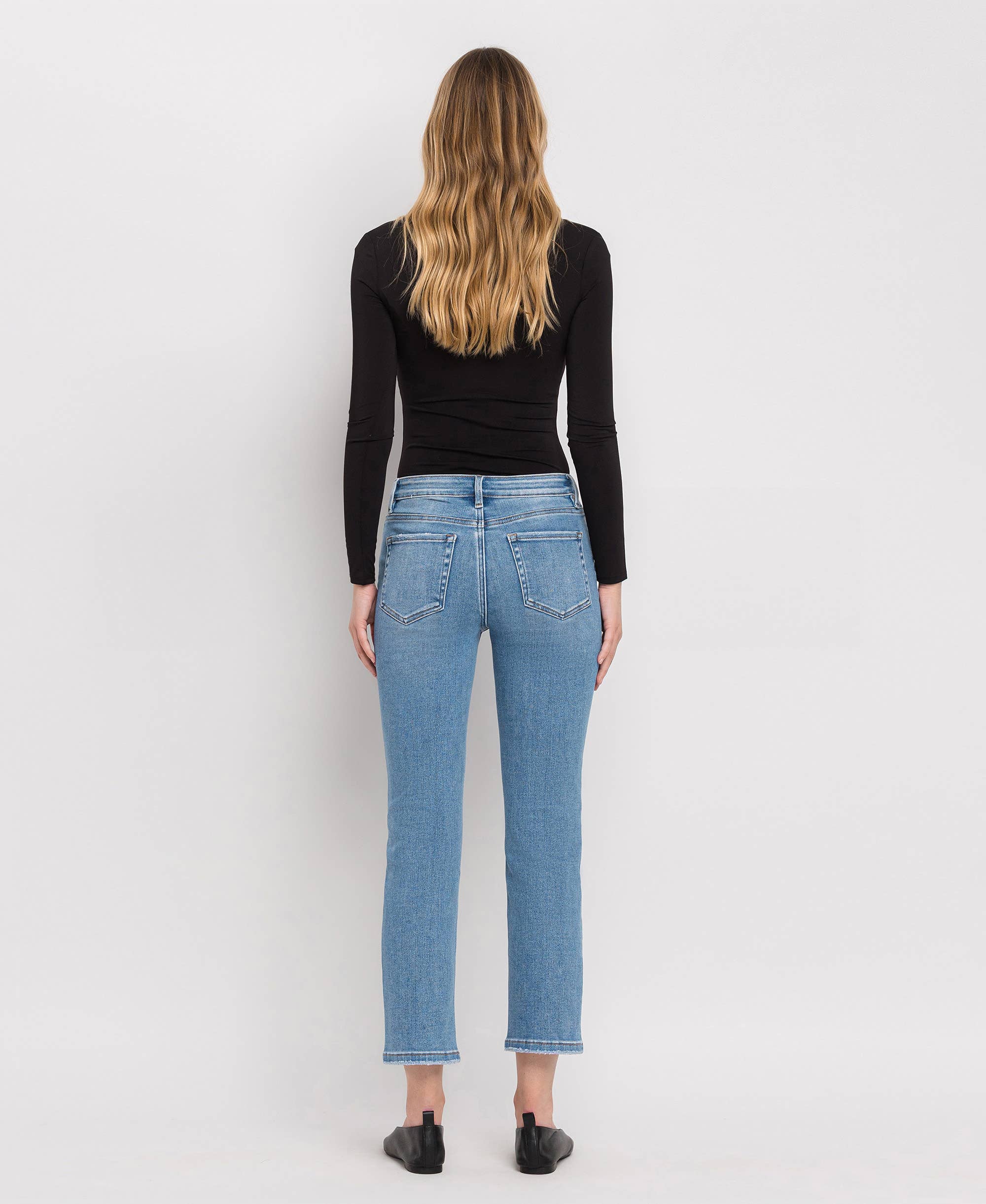 PERFECT FOR NOW HIGH RISE CROP SLIM STRAIGHT JEANS T5385 for wholesale on Faire7