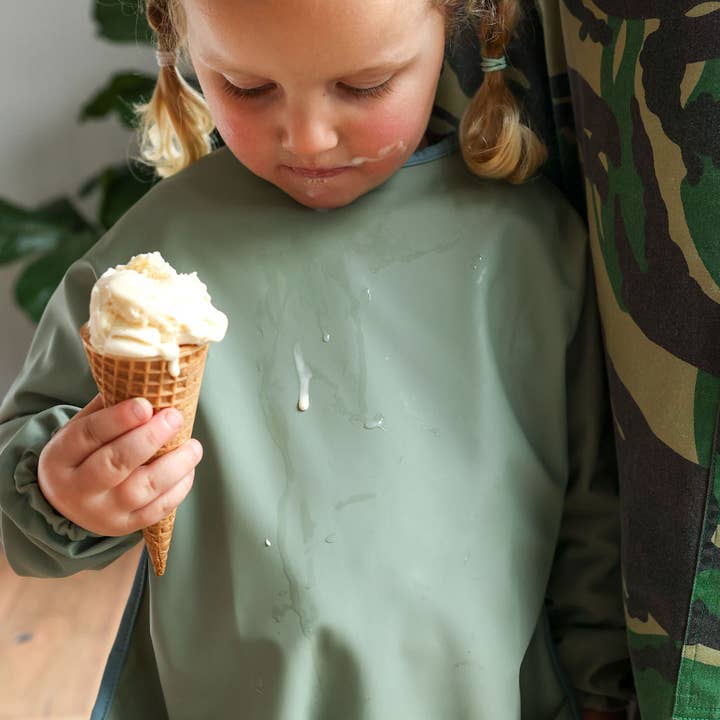 Tilda & Moo - Wholesale Bib - Baby - Pistachio Cream | Smock Bib4