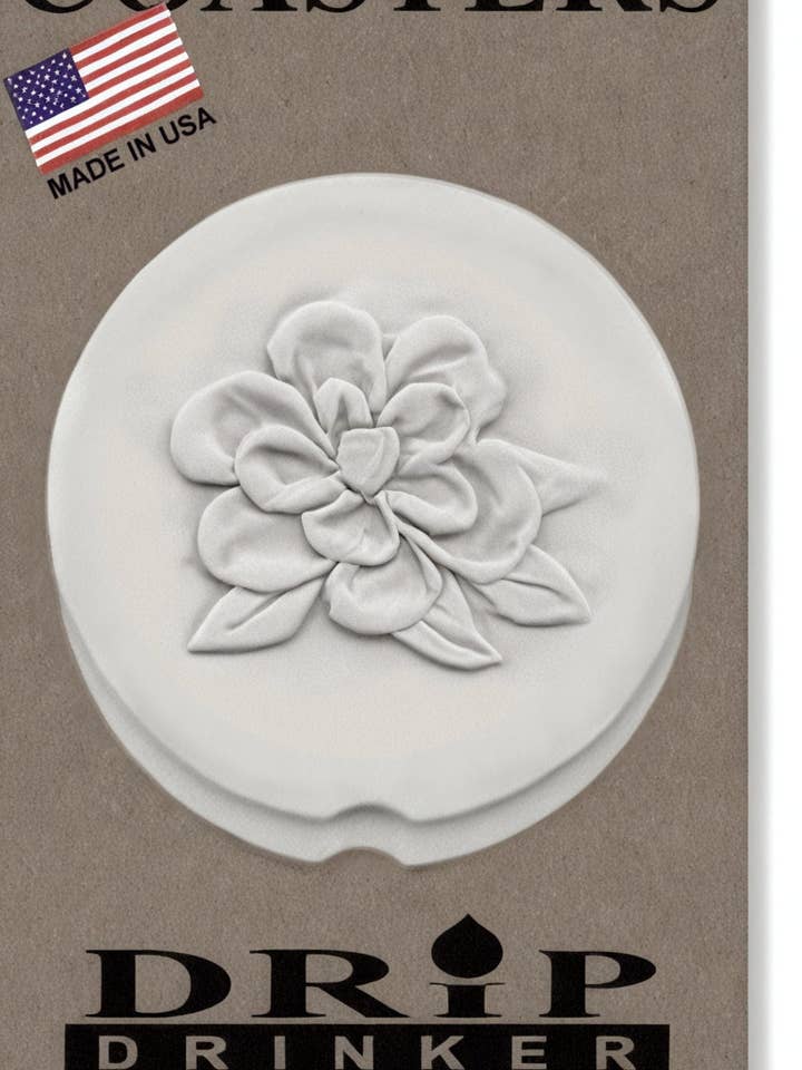Magnolia Car Coasters for wholesale by McCarter Coasters