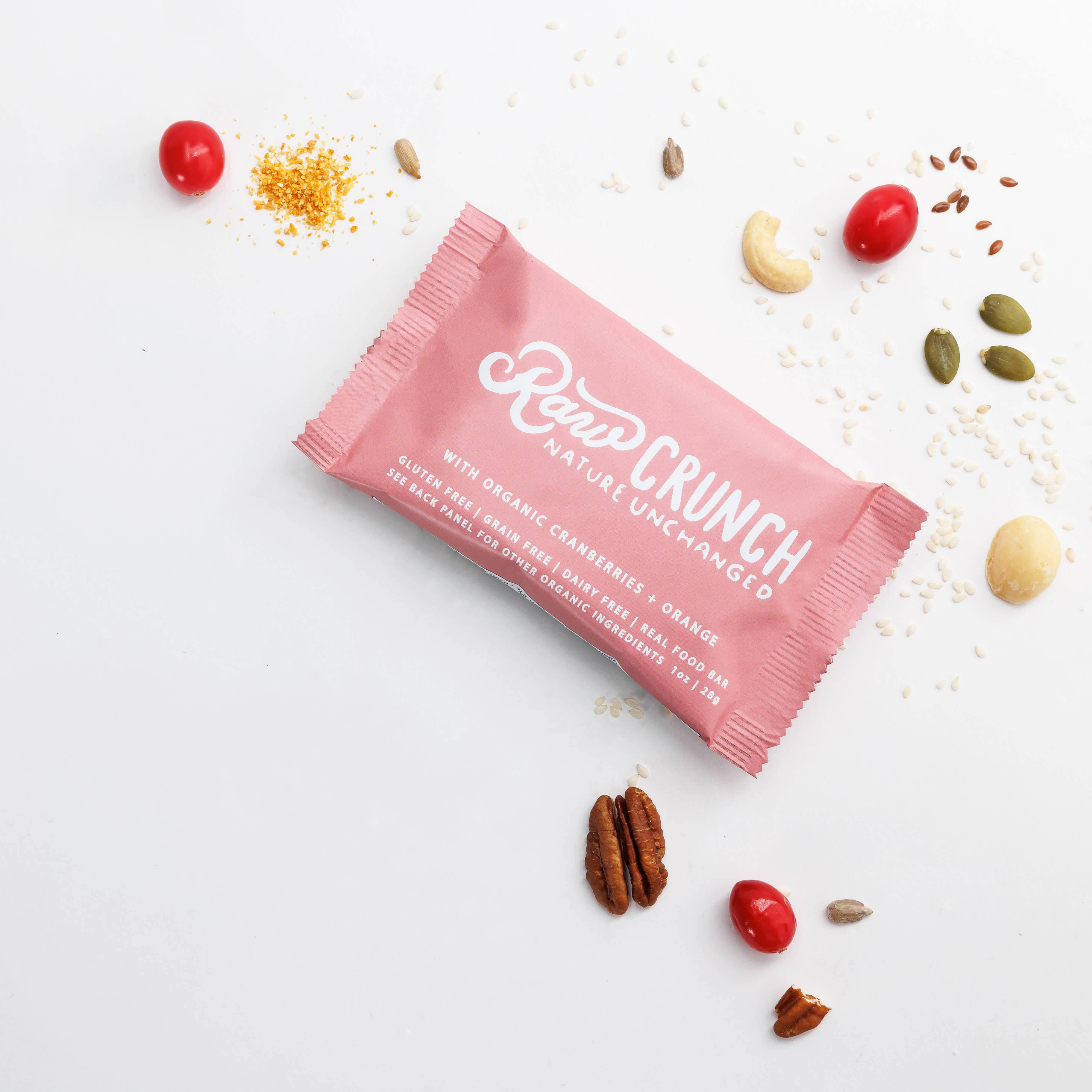Raw Crunch® - Wholesale Snack Bar - Raw Crunch® - Organic Cranberry Orange - 12 bars1